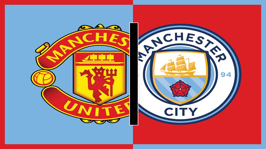 Manchester United Vs Manchester City - Rivals - Small & Large Bundle - Wallpaper product image (1)