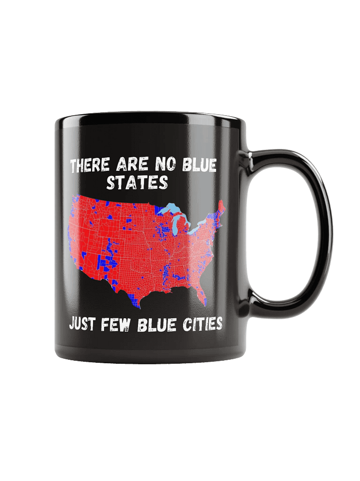 Red USA Map on a Black Glossy Mug product image (1)