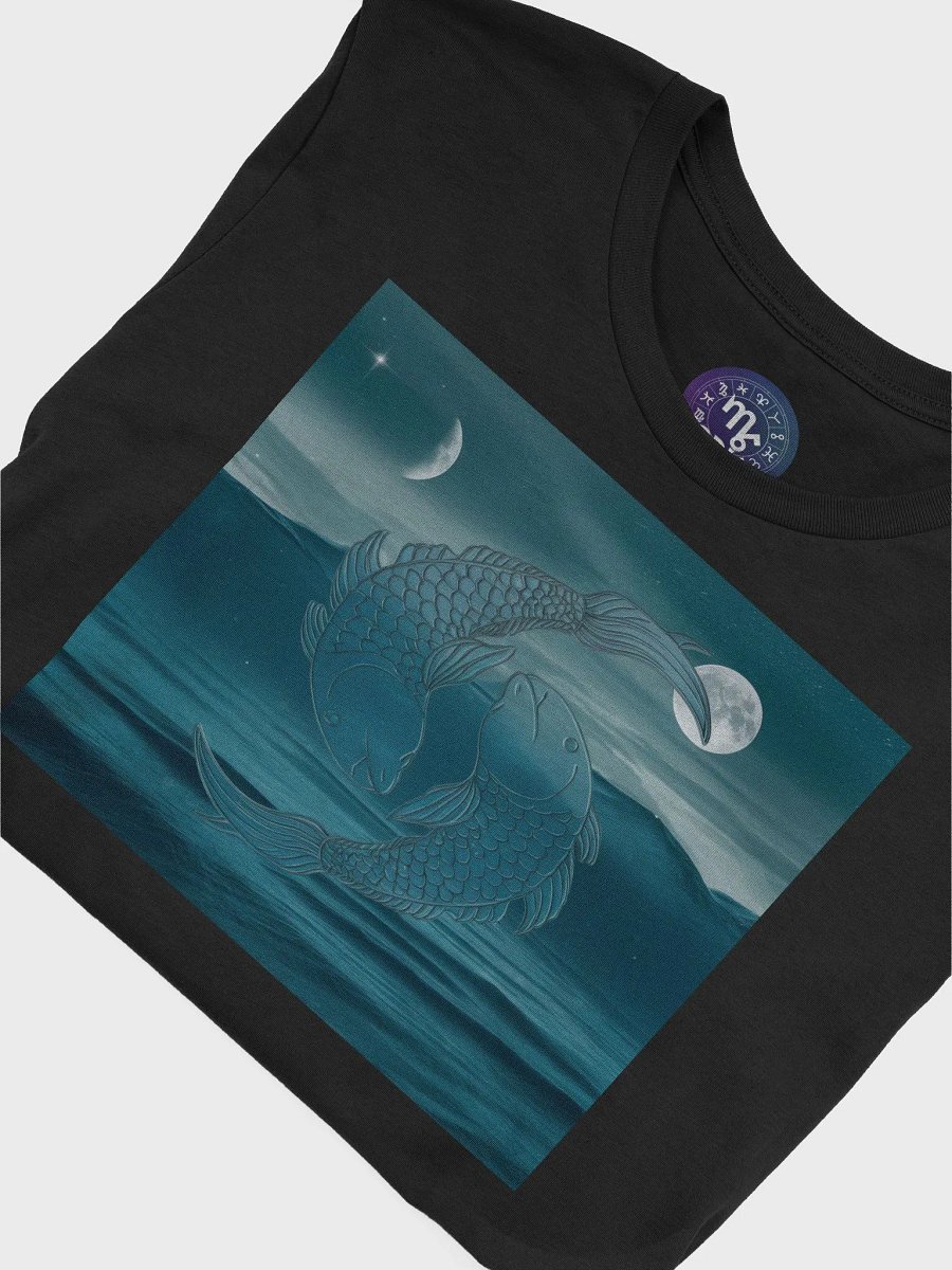Unisex Pisces Zodiac T-Shirt - Moonlit Fish Design, Astrology Gift product image (7)