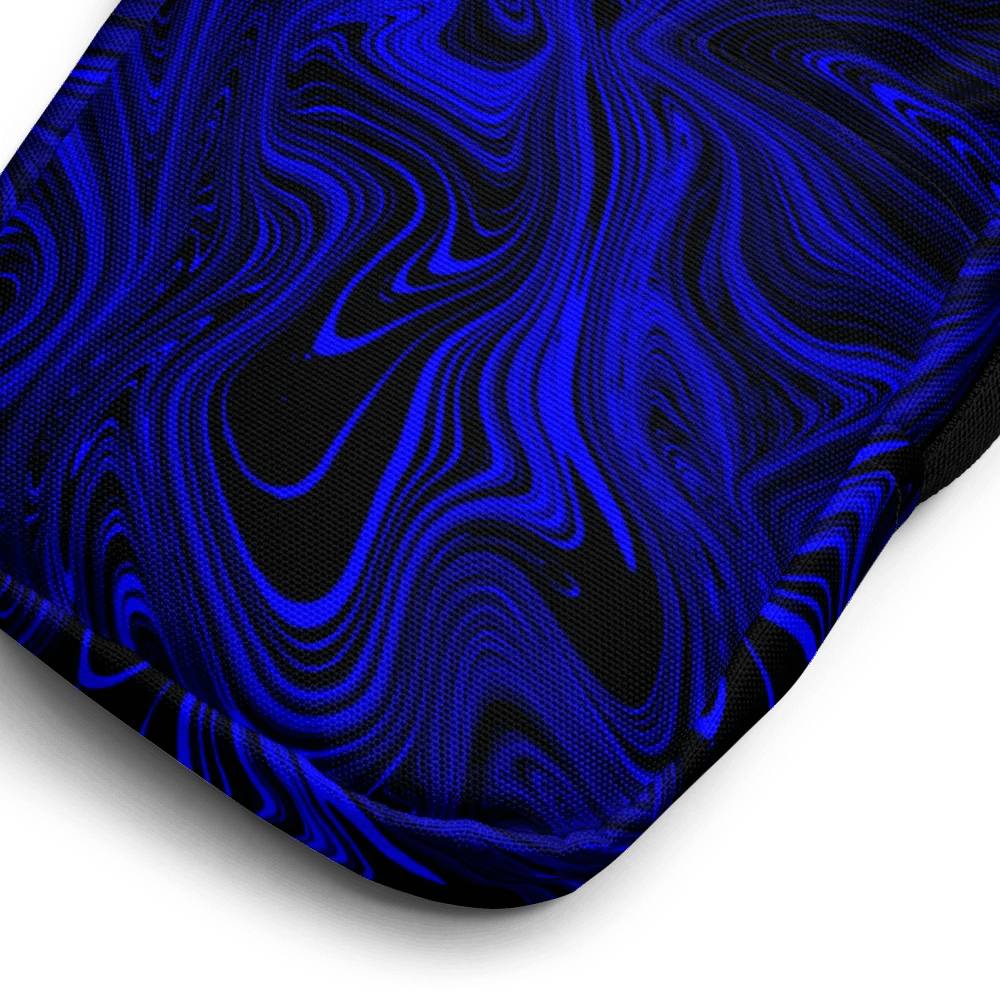 Utility Crossbody Bag - Dark Blue and Black Fluid Swirls product image (8)