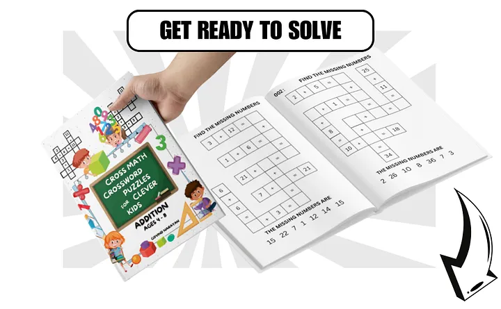 100 Crossmath Puzzles: Addition for Kids (Ages 4-8) | Ebook | Printable PDF product image (2)