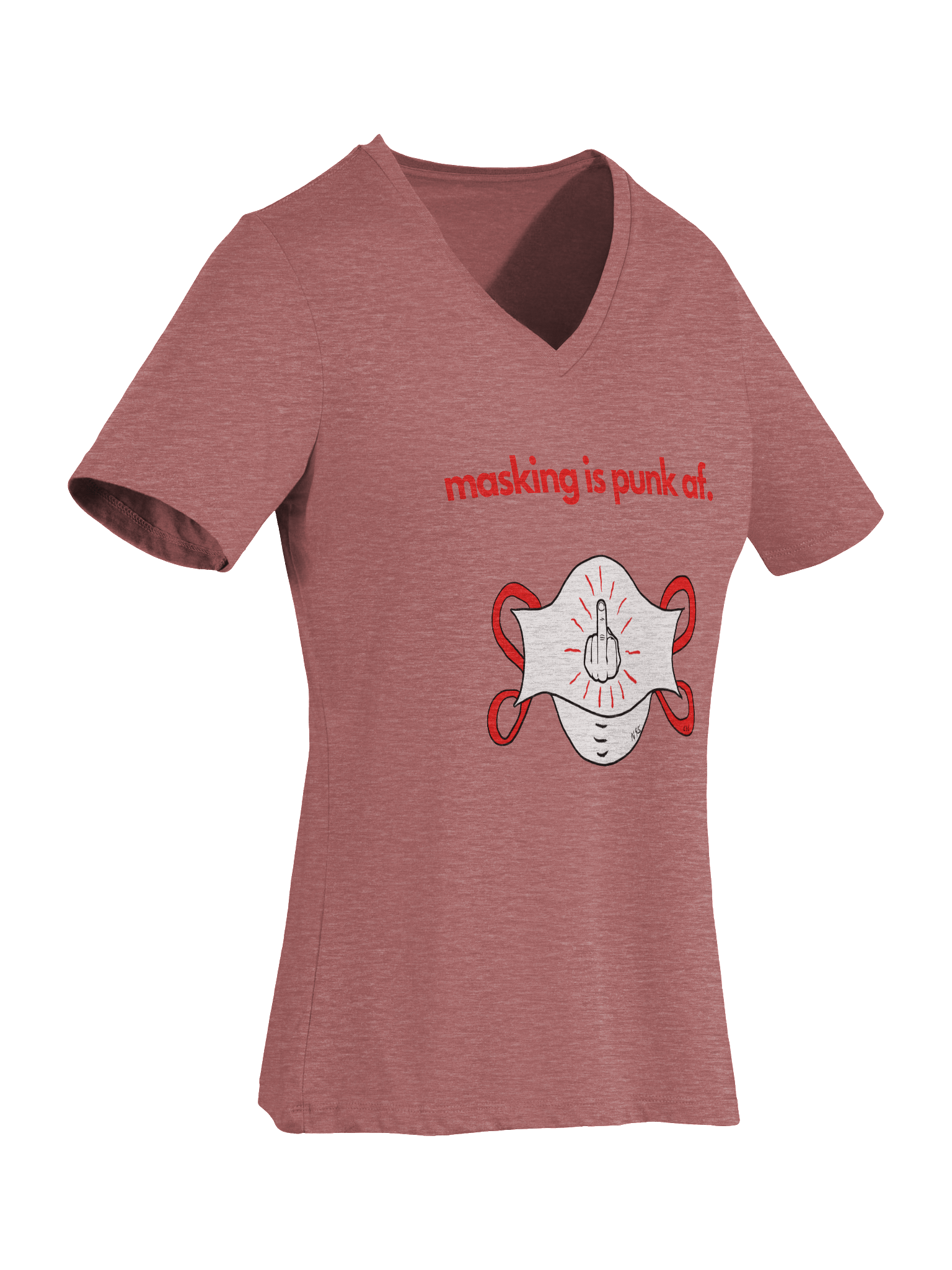 Masking Is Punk AF v-neck tee product image (43)