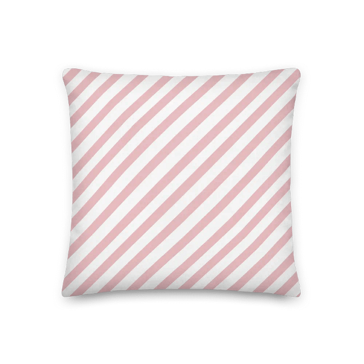 Kawaii Pink Stripe Pillow product image (1)