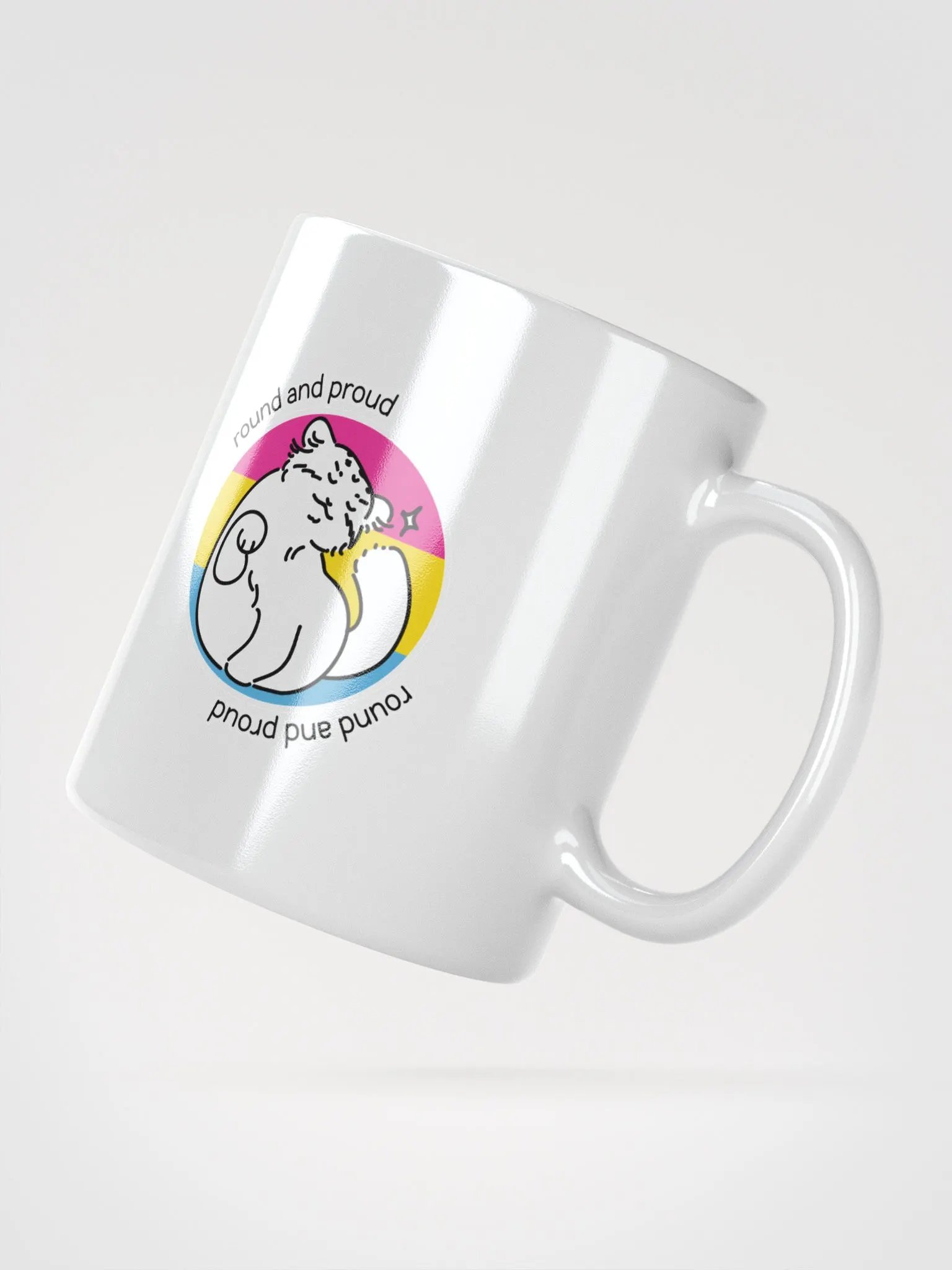 Round and Proud Manul Pansexual Version - White Mug product image (5)