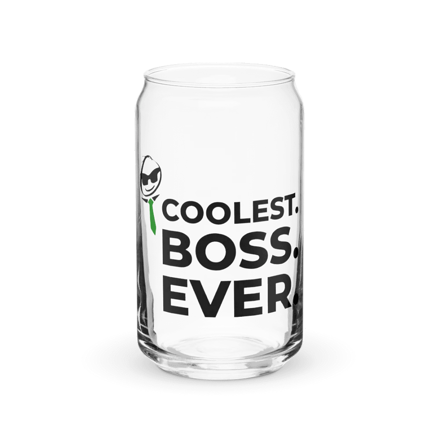 Can-Shaped Glass Tumbler – Coolest Boss Ever | Sleek, Trendy & Leadership-Approved product image (6)