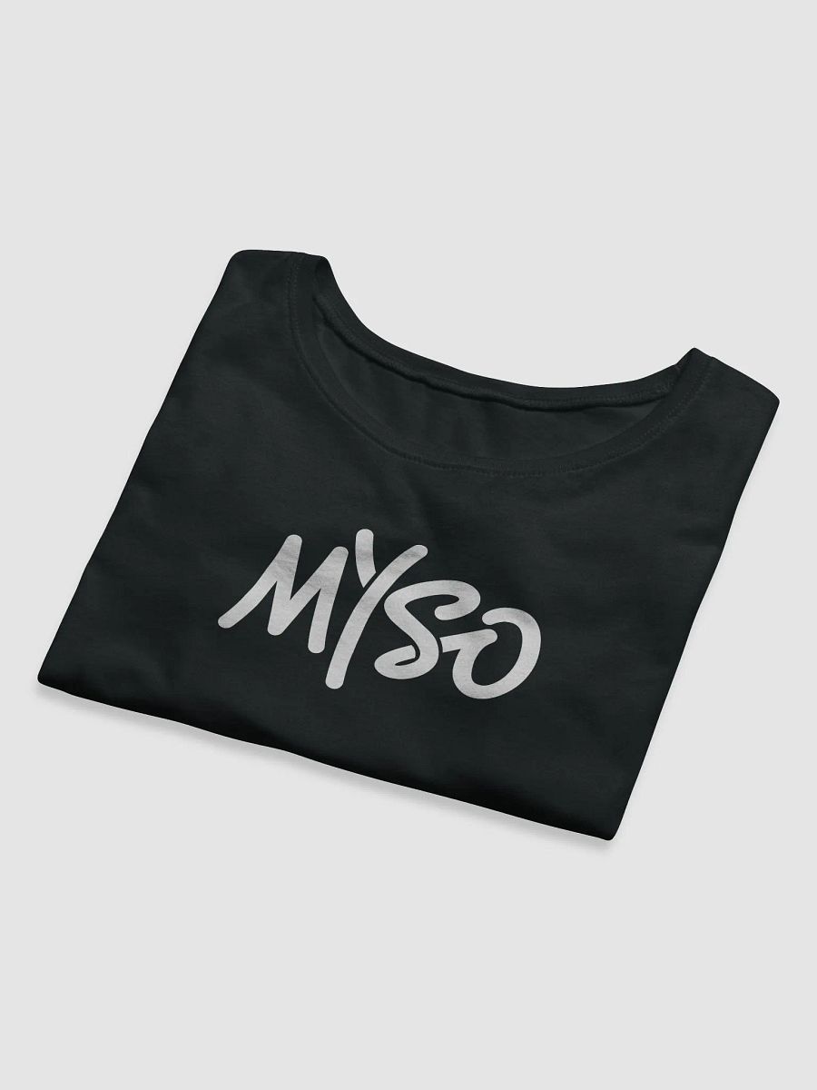 MYSO Black Crop Tee with White Solo Logo product image (8)