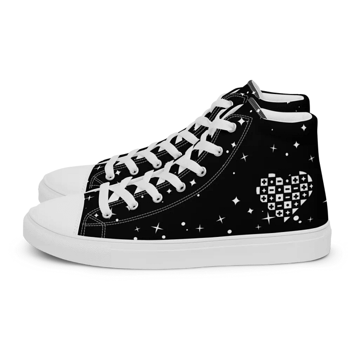 Mens High-Top Sneakers (Checkered Heart) product image (1)
