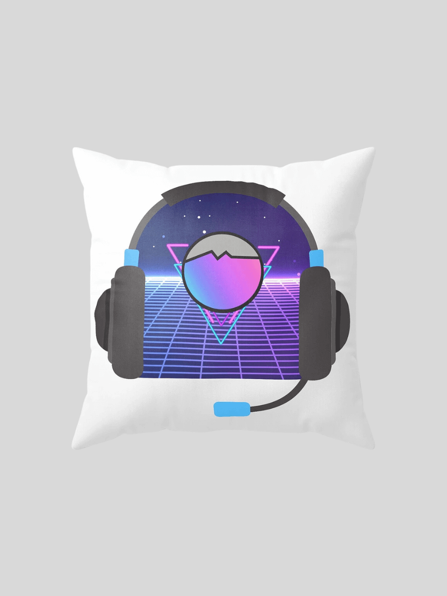Battle Chicken Headset Throw Pillow product image (1)