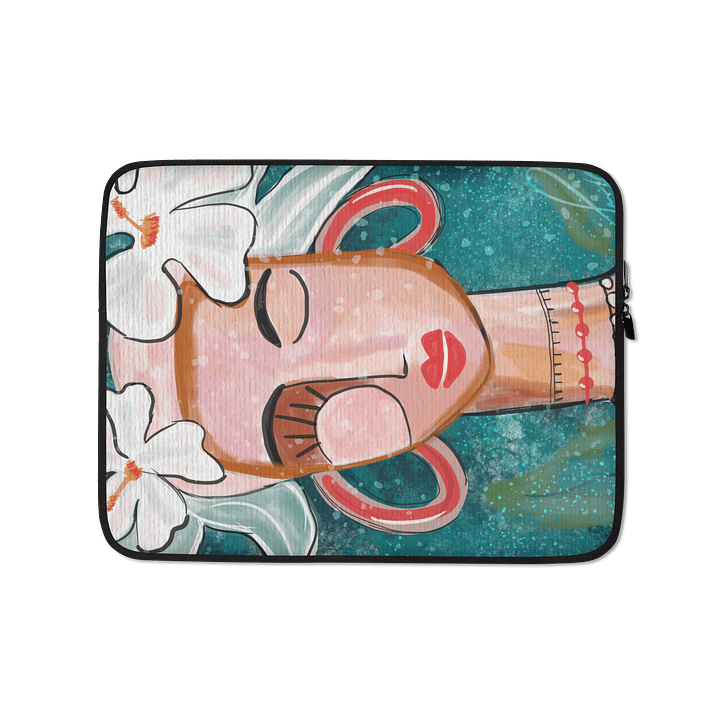 Vibrant Visage Laptop Sleeve - Hibiscus Girl product image (1)