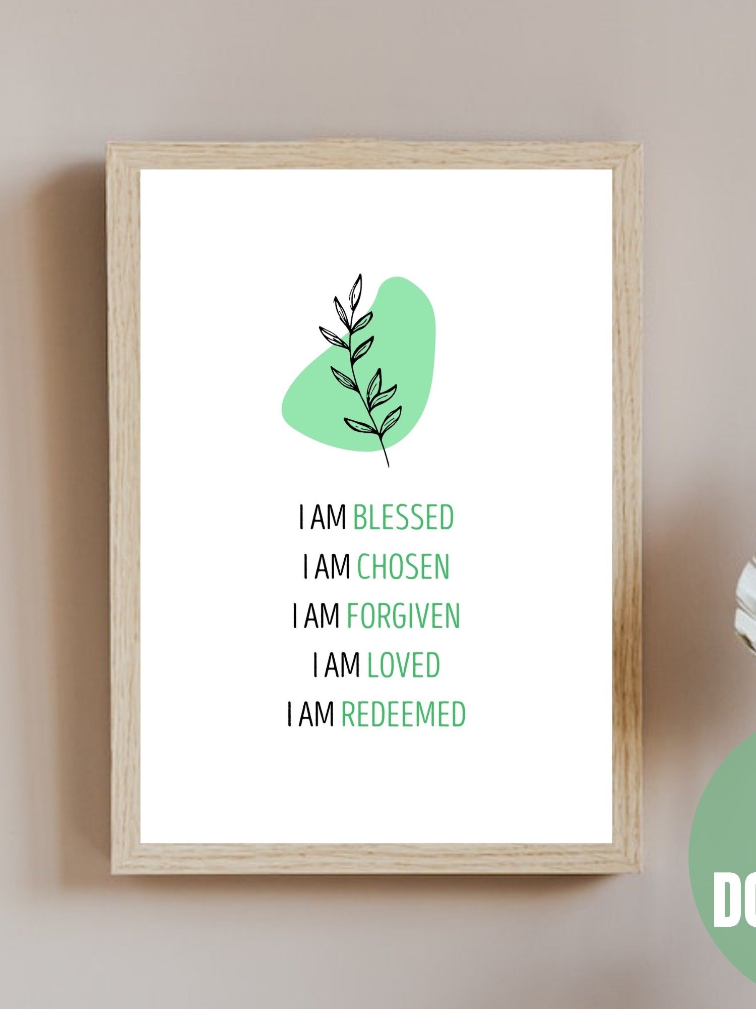 Positive Affirmation Printable Wall Art. product image (2)