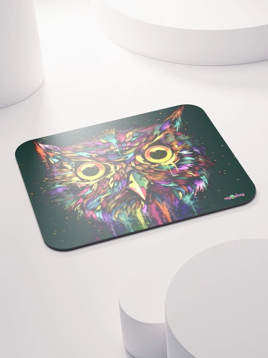 Drippy Owl Classic Mouse Pad (Black) product image (4)
