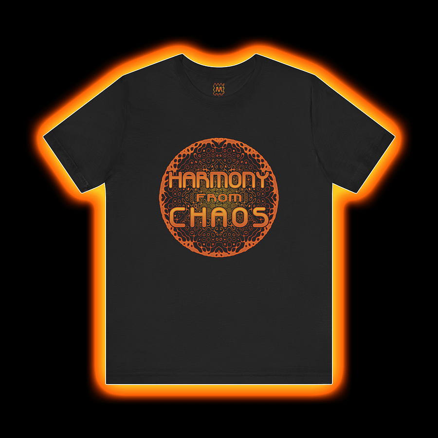 Cymatics - Harmony From Chaos Synthesizer T-Shirt (AMBER PRINT) product image (1)