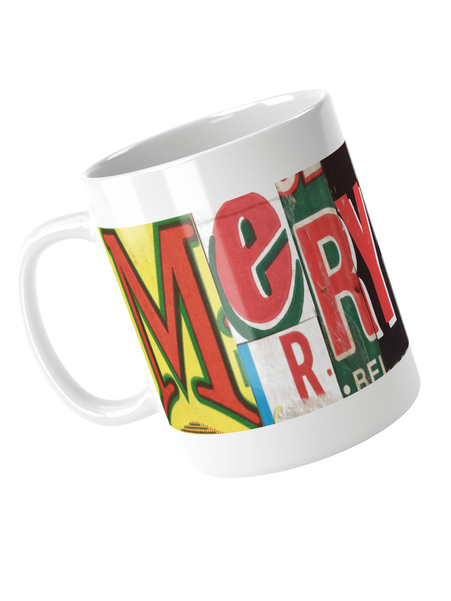 Merry Christmas White Glossy Mug product image (4)