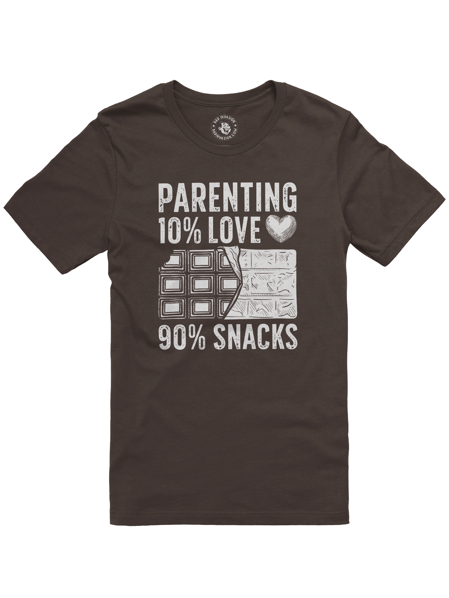 Funny Dad T-Shirt – Parenting 10% Love 90% Snacks product image (1)