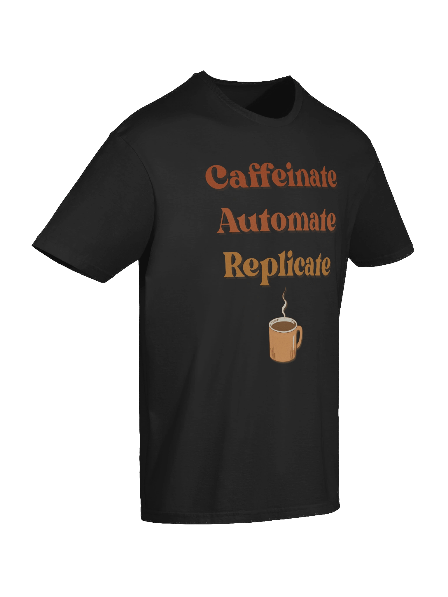 Caffeinate, Automate, Replicate – Retro Tee product image (10)