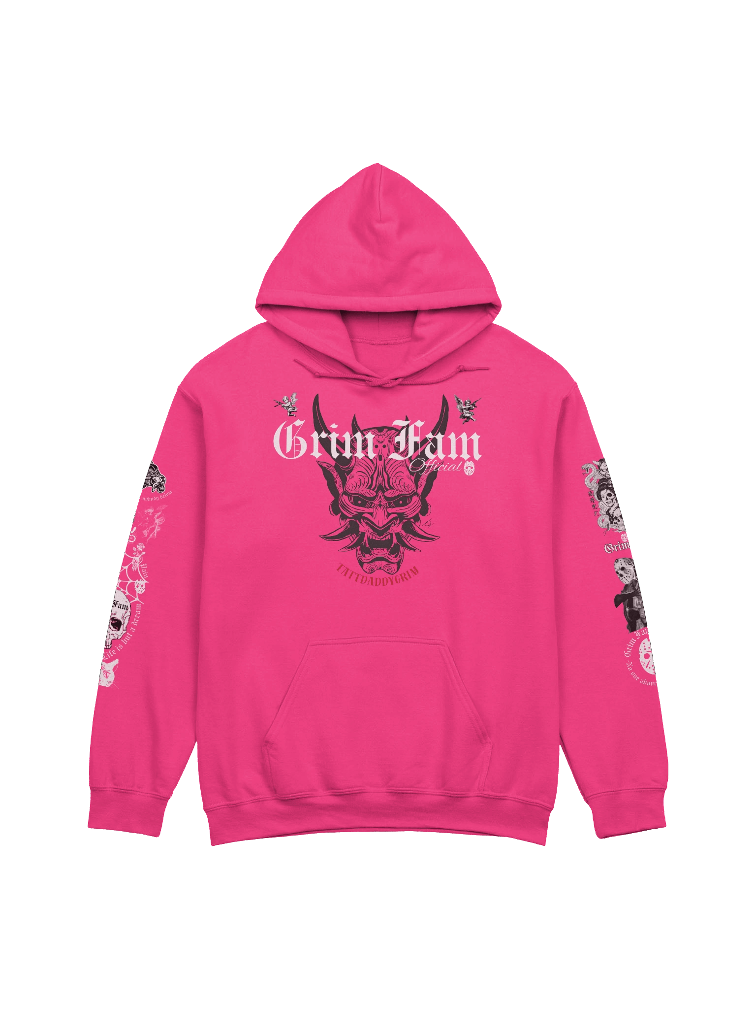 GRIM FAM — TATTOO INK SERIES — "BLOOD & HONOR" - #1 *exclusive drop - Black / Pink / Grey / Blue / Crimson Red and more product image (1)