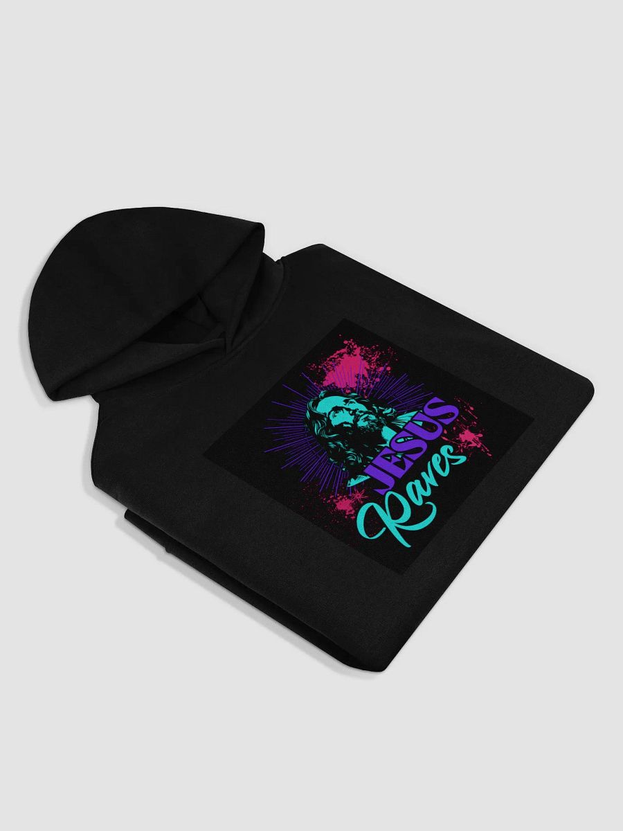 jesus raves, image on front and back, premium hoodie product image (3)