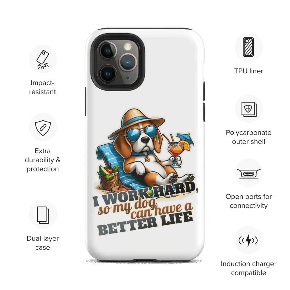 Work Hard - Beagle Beach - Tough Case for iPhone® product image (28)