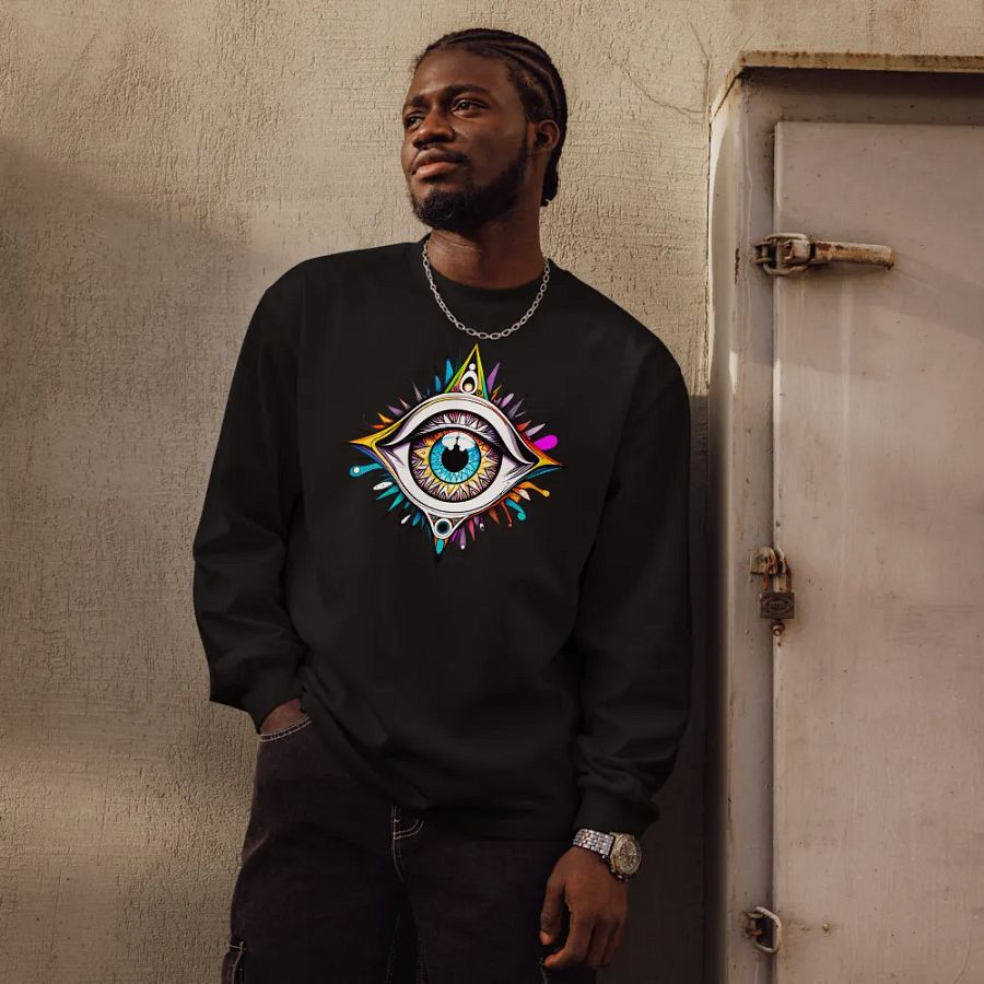 [Open Eye] - Unisex Premium Heavyweight Long Sleeve Shirt product image (14)