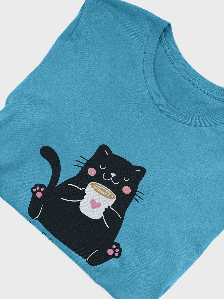 Caffeine Cat Cartoon Tee product image (49)