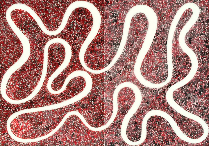 Black on Red Red on Black (2008) on canvas (24" x 36") product image (1)