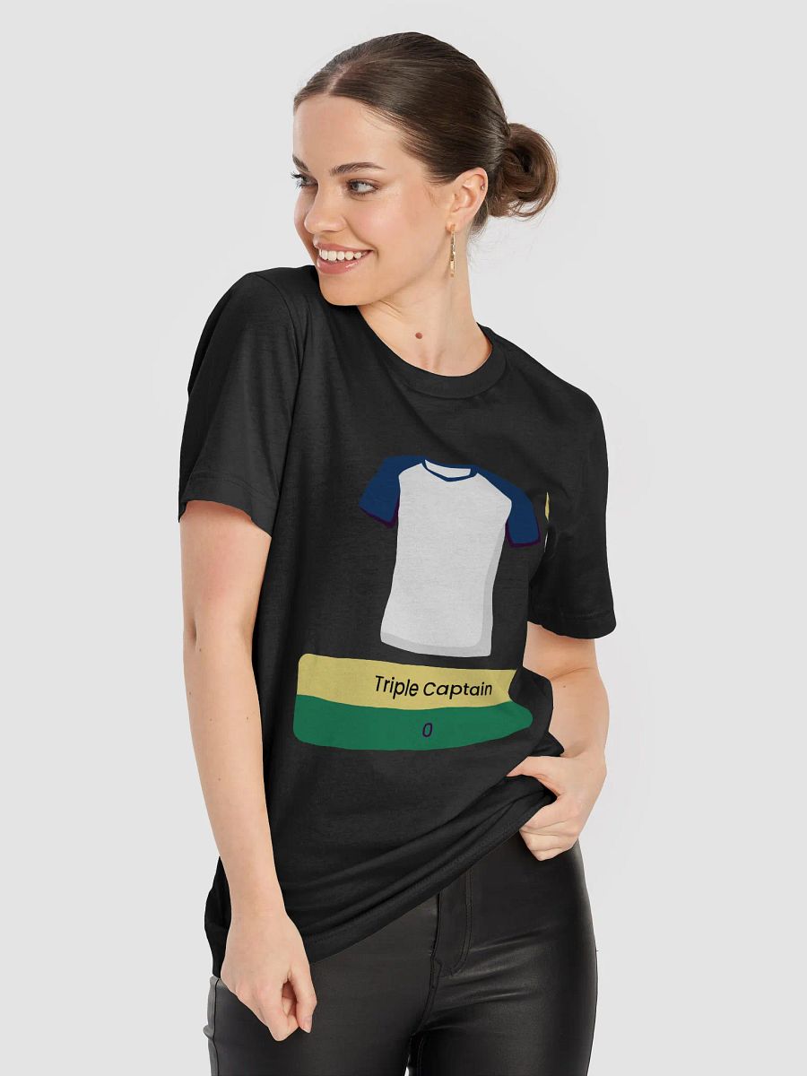White Triple Captain Fantasy Football T-shirt product image (8)