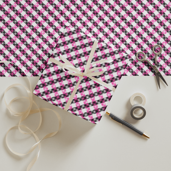 Pink Plaid Abstract | Wrapping Paper Set product image (1)