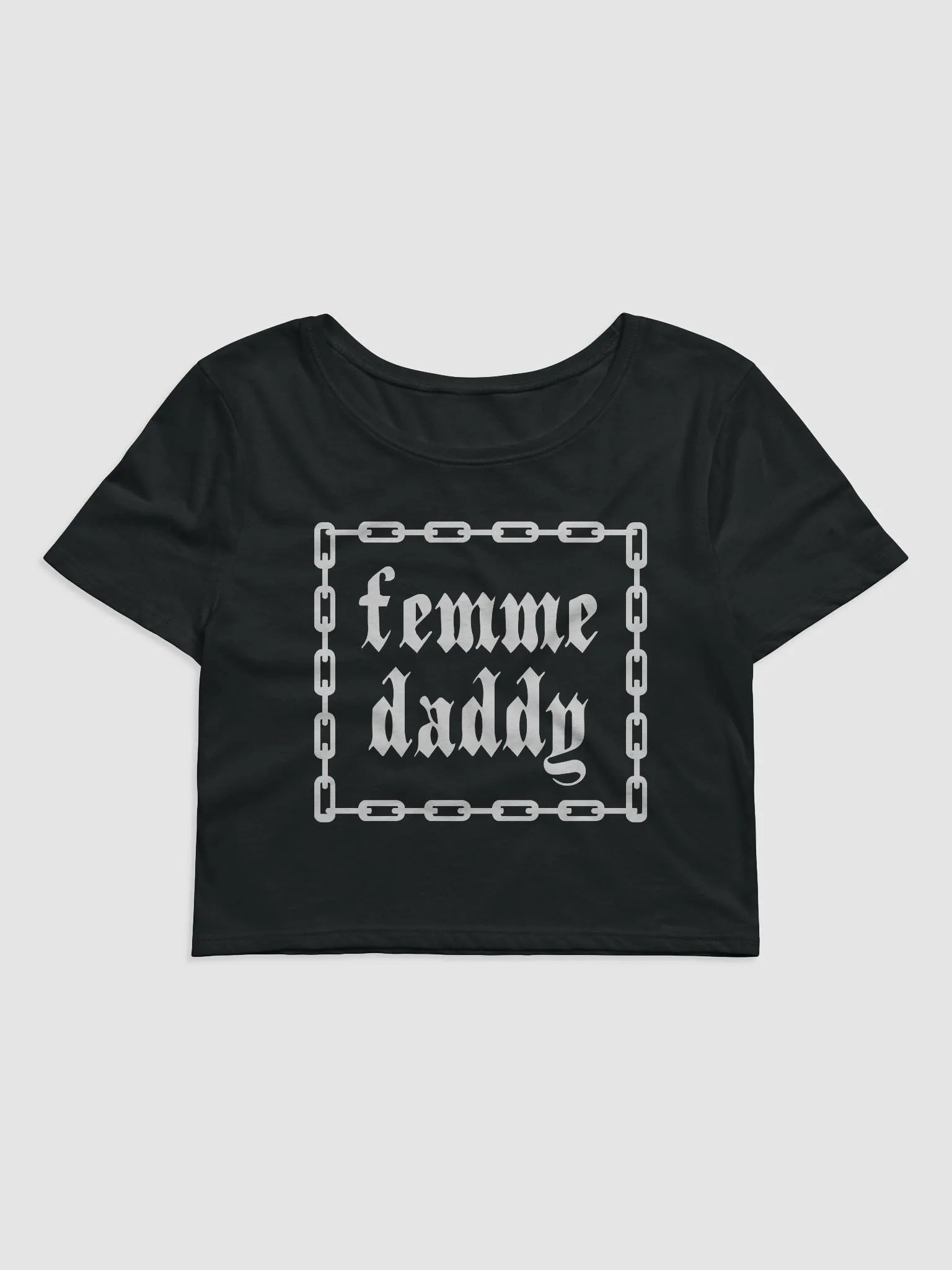 Femme Daddy Cropped Tee ⛓️ Black product image (1)