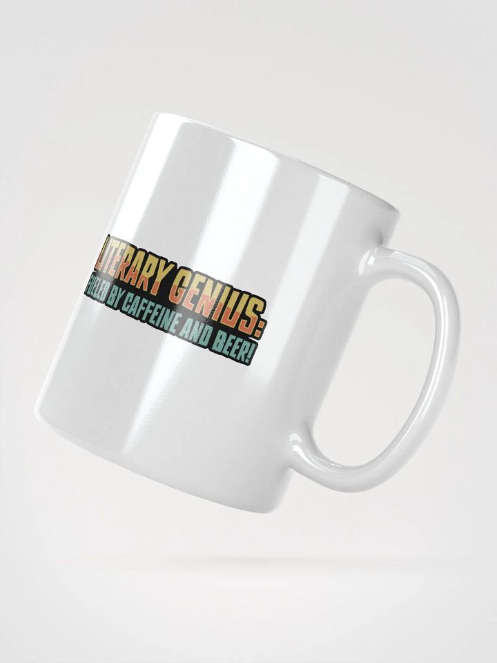 Funny Literary Coffee Mug – Fueled by Caffeine & Beer! product image (2)