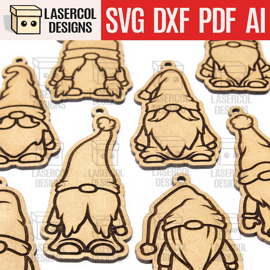 Christmas Ornaments Bundle Set 2 (+60) - Laser Cut Files product image (8)