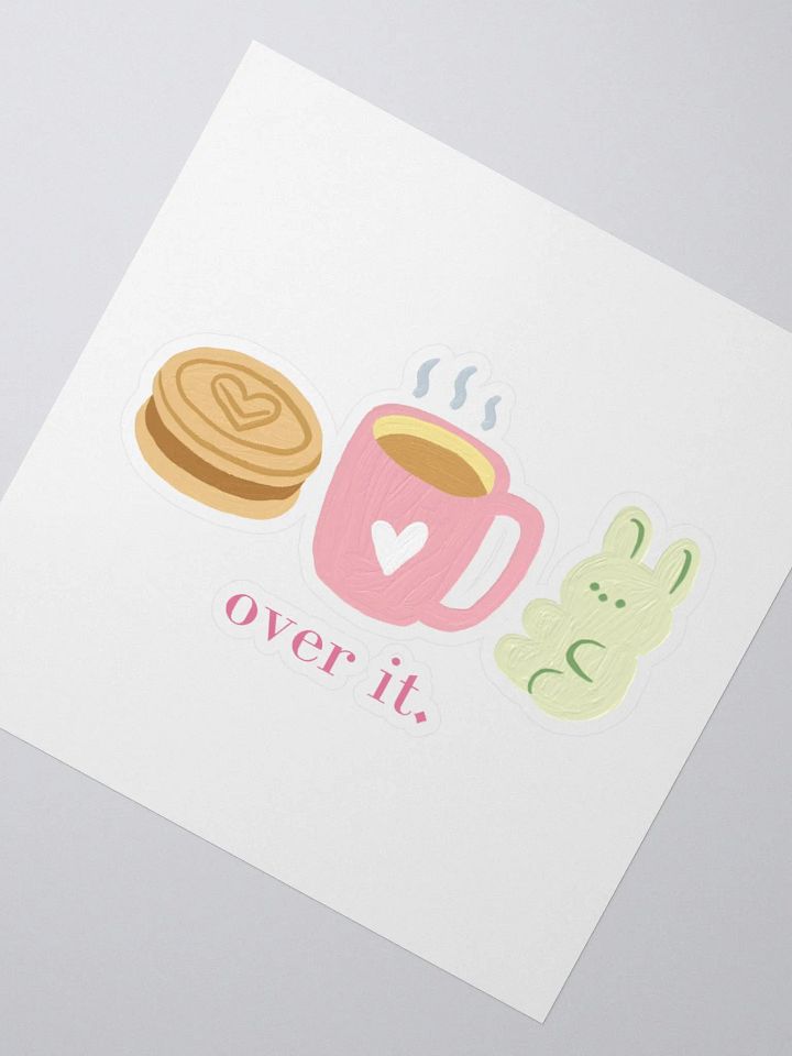 Over It, Cookie Coffee Bunny Sticker product image (6)