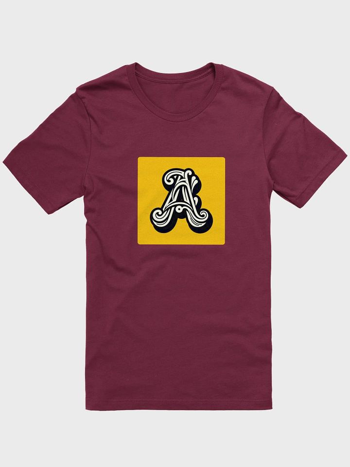 Ornate Letter A Decorative T-Shirt | AI Design initial A product image (2)