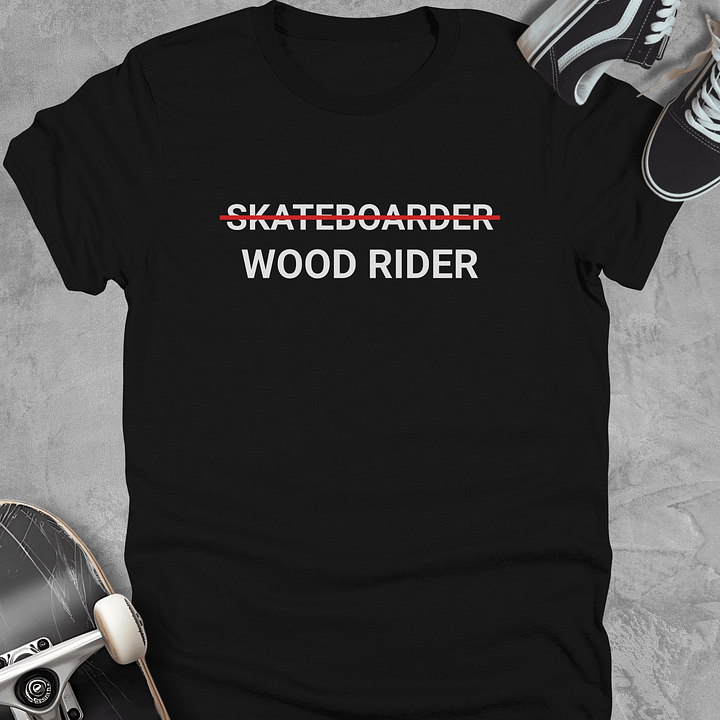 Wood Rider, Youth Funny skateboarding t-shirt, unisex product image (1)