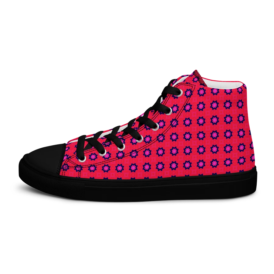Abstract Red Ladies Canvas Shoes High Tops product image (7)