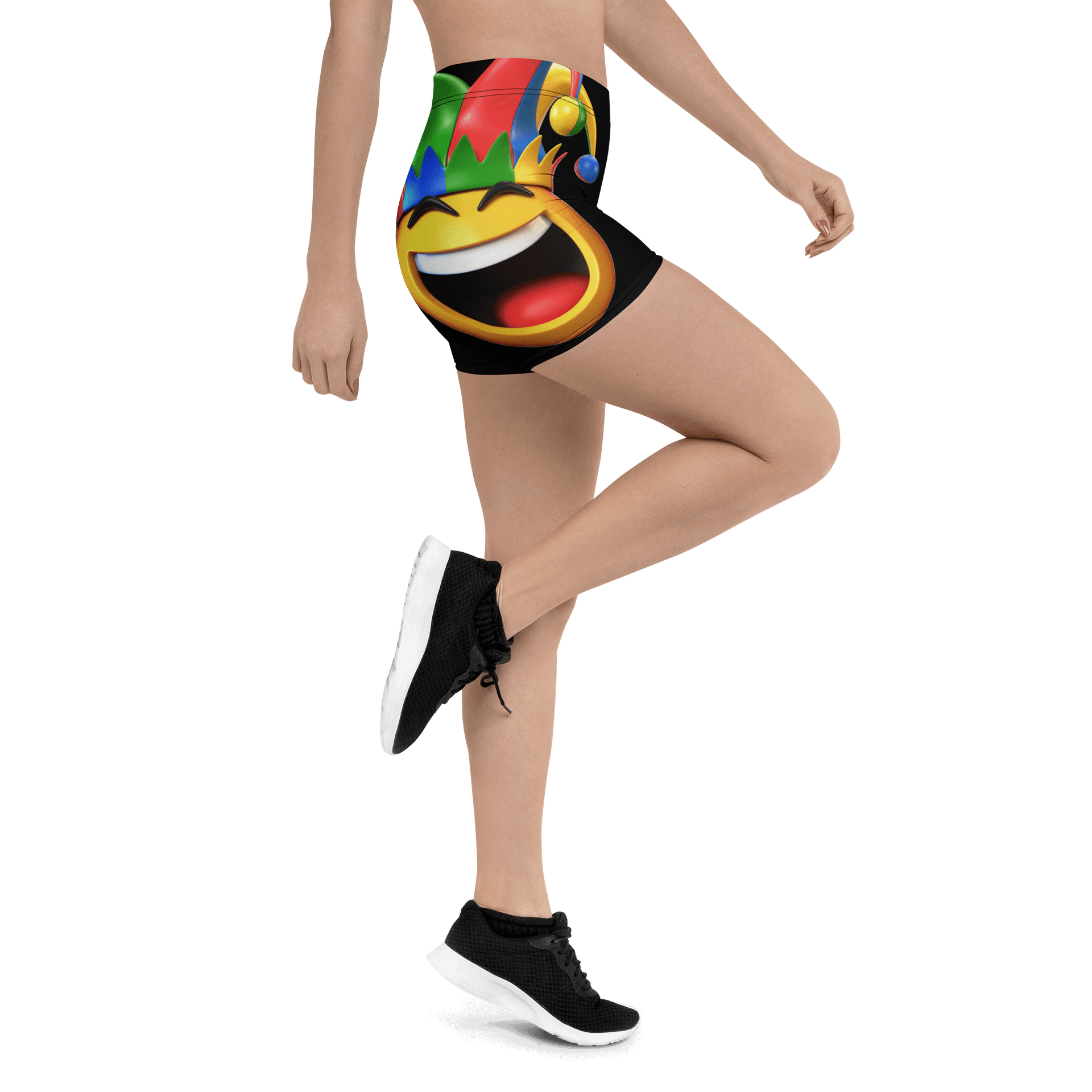 Jester Emoji All-Over Print Shorts product image (3)