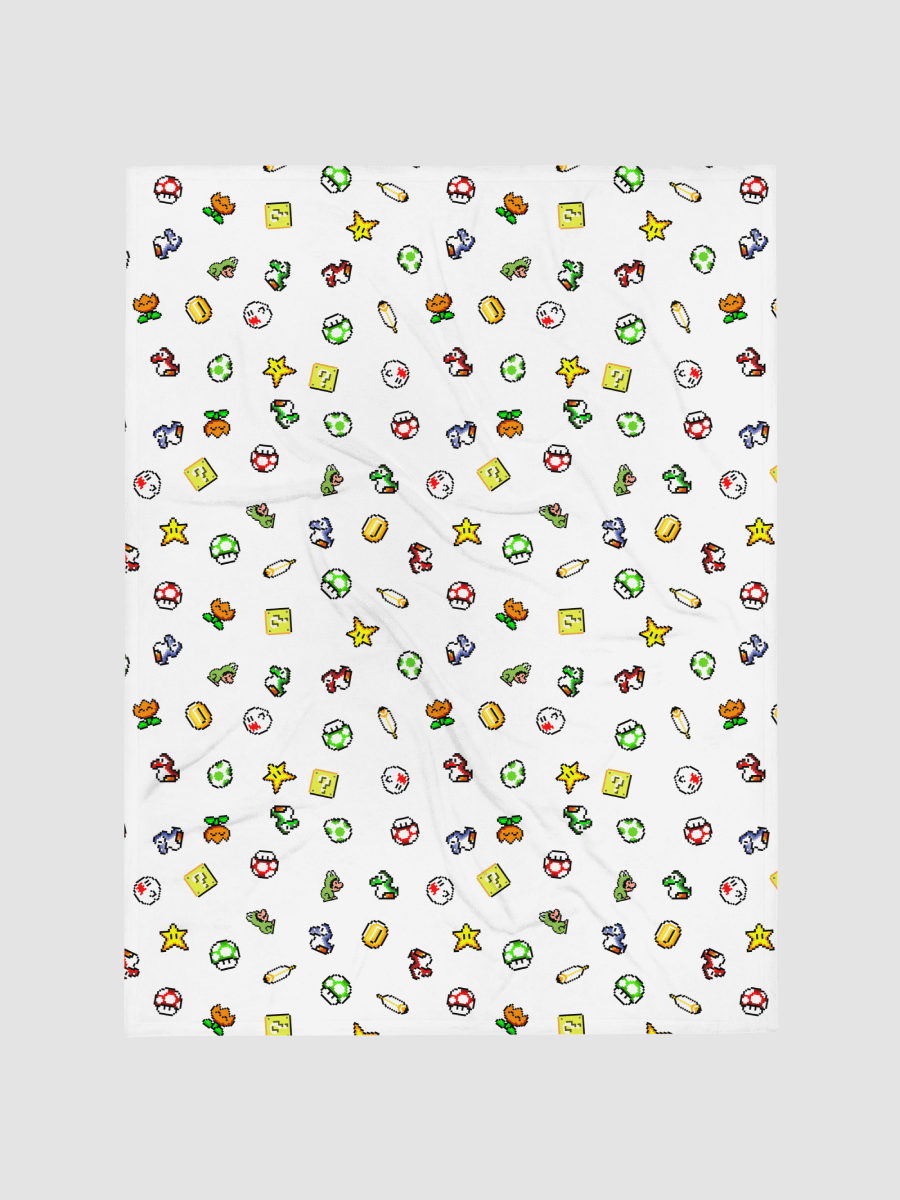All Over Pixel Mario Print Blanket product image (1)