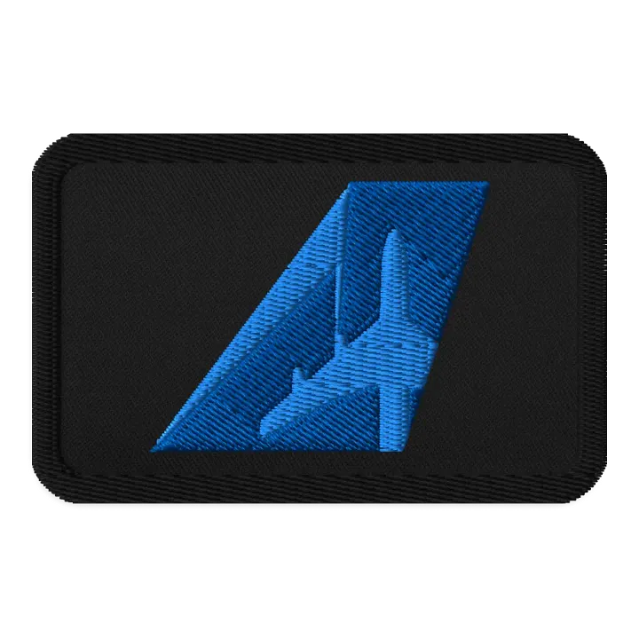 James Warren-Oliver Two-Tone Blue Tailfin - Embroidered Patch product image (1)
