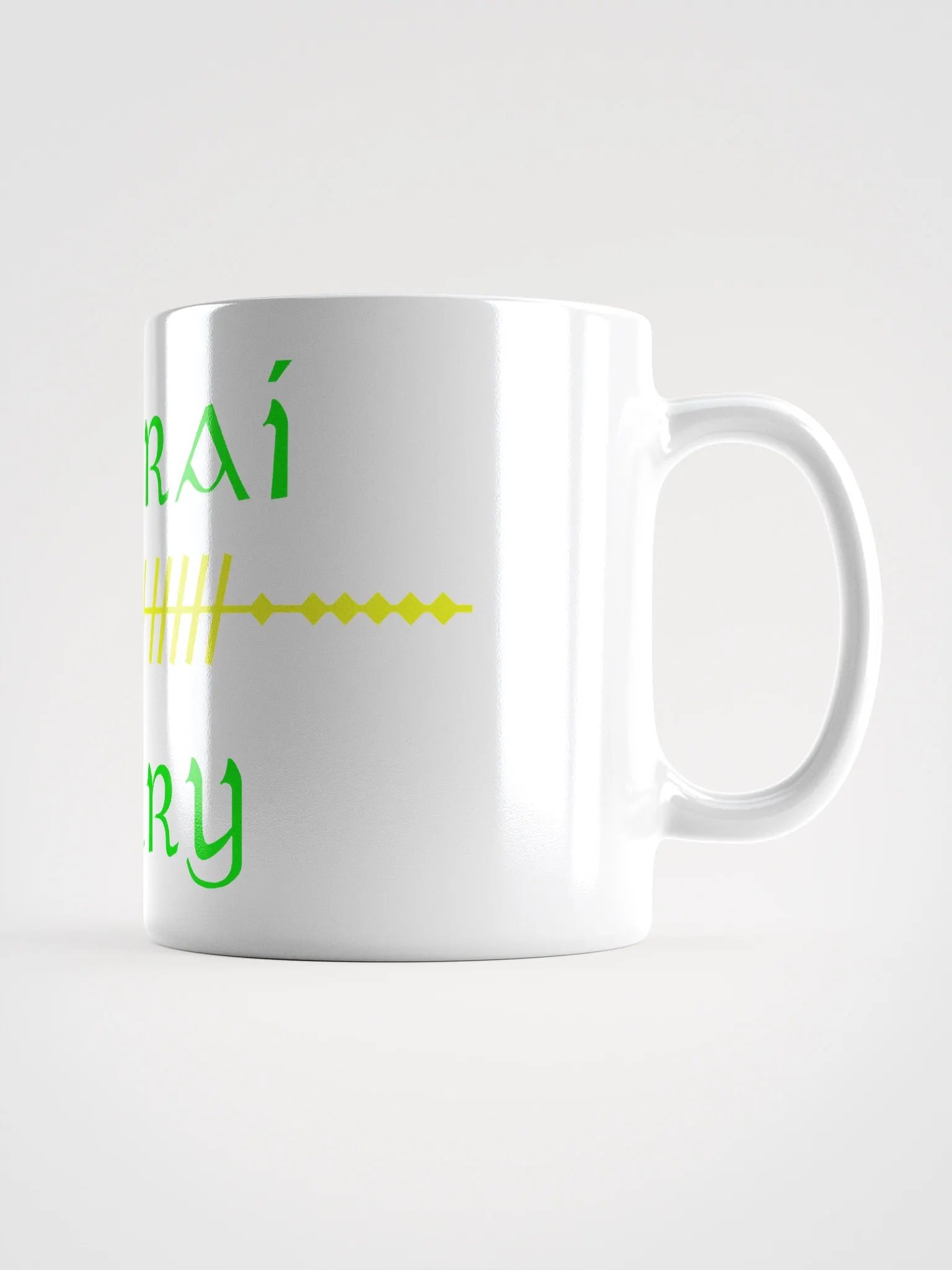 Kerry/Ciarraí. Scholastic style Ogham white Mug product image (2)
