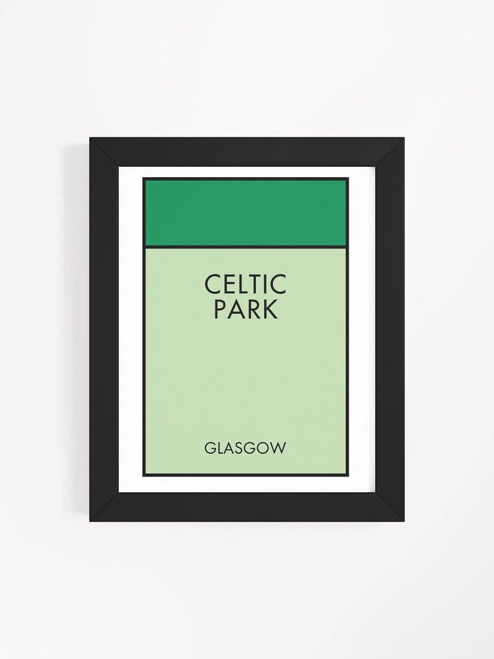 Celtic Park Glasgow Monopoly Title Art Framed Print product image (1)