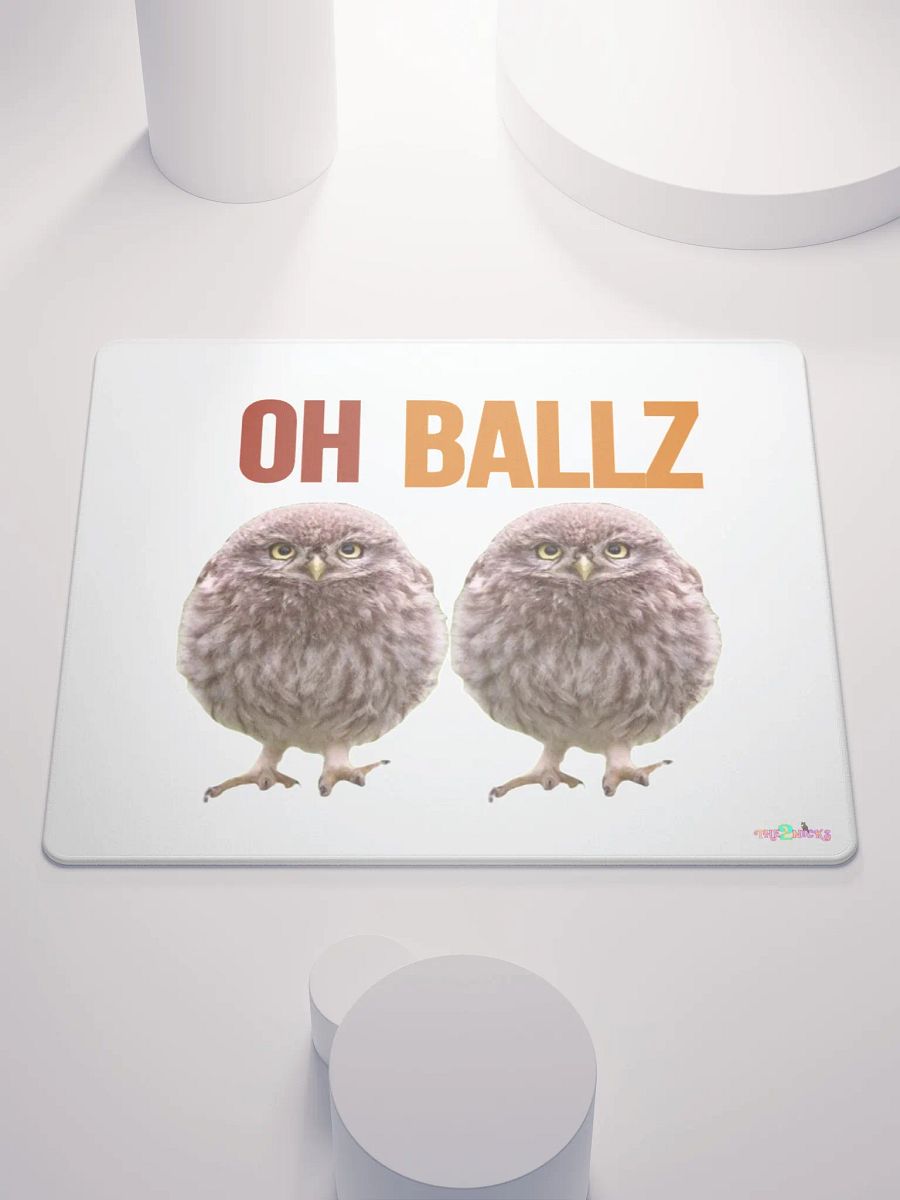 Oh Ballz Gaming Mouse Pad (White) product image (2)