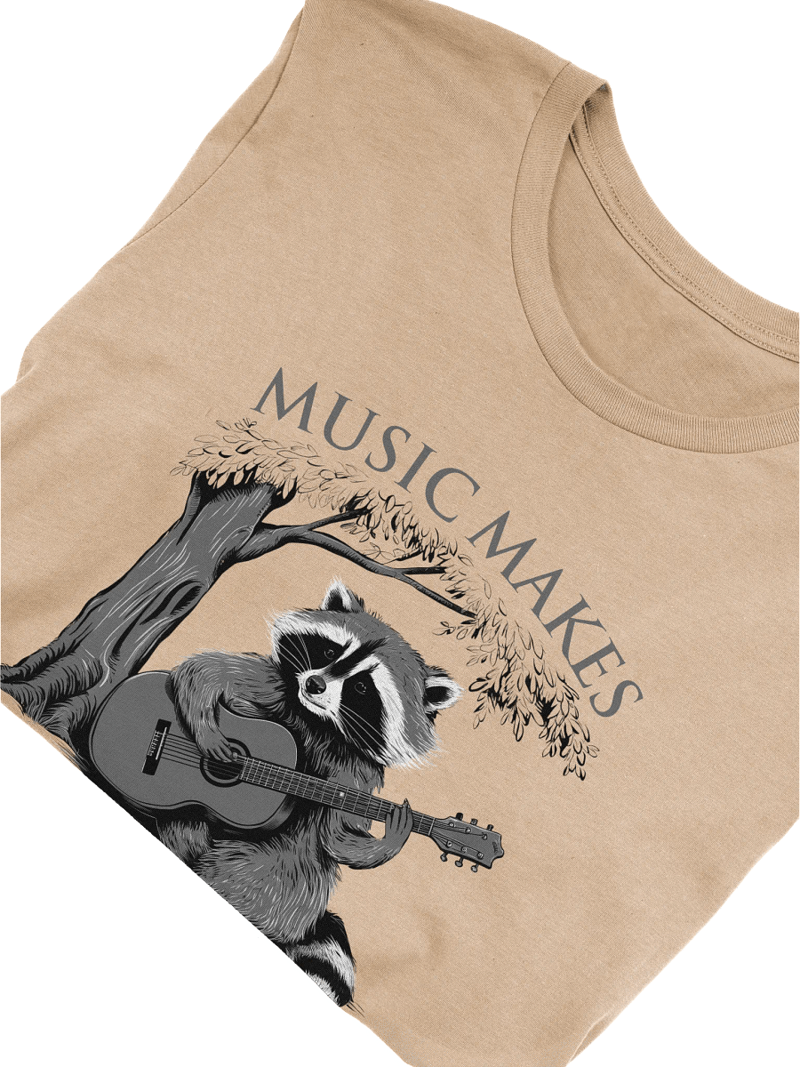 Soulful Raccoon Guitarist T-Shirt product image (5)