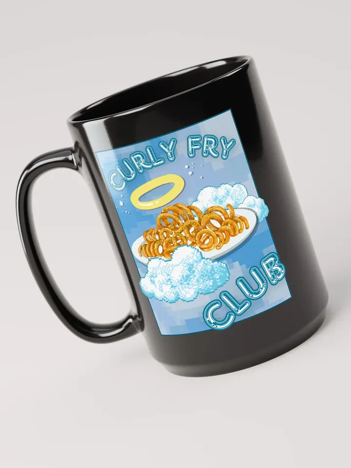 CURLY FRY CLUB black glossy mug product image (1)