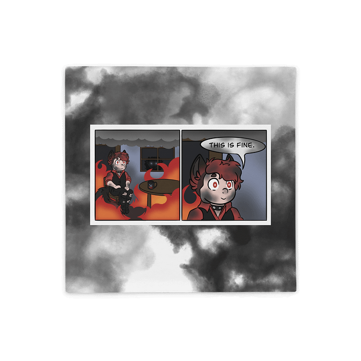 Basic Pillow Case - This Is Fine Meme product image (1)