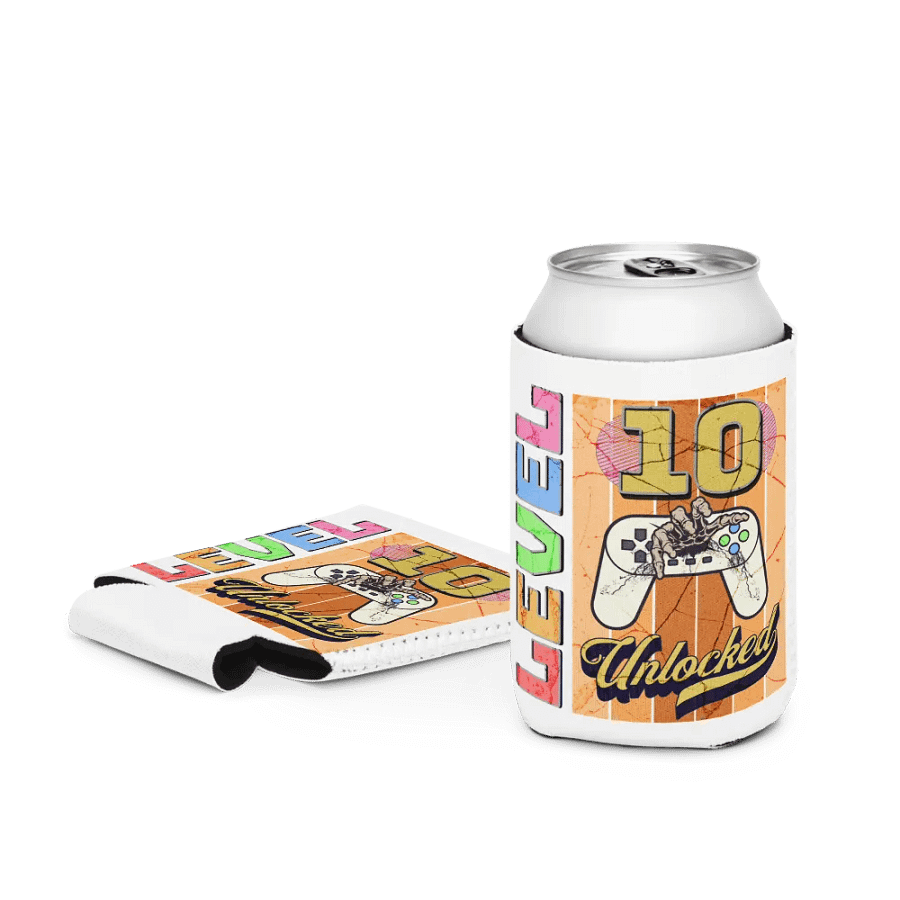 Level 10 Unlocked Gamer Can Cooler product image (3)