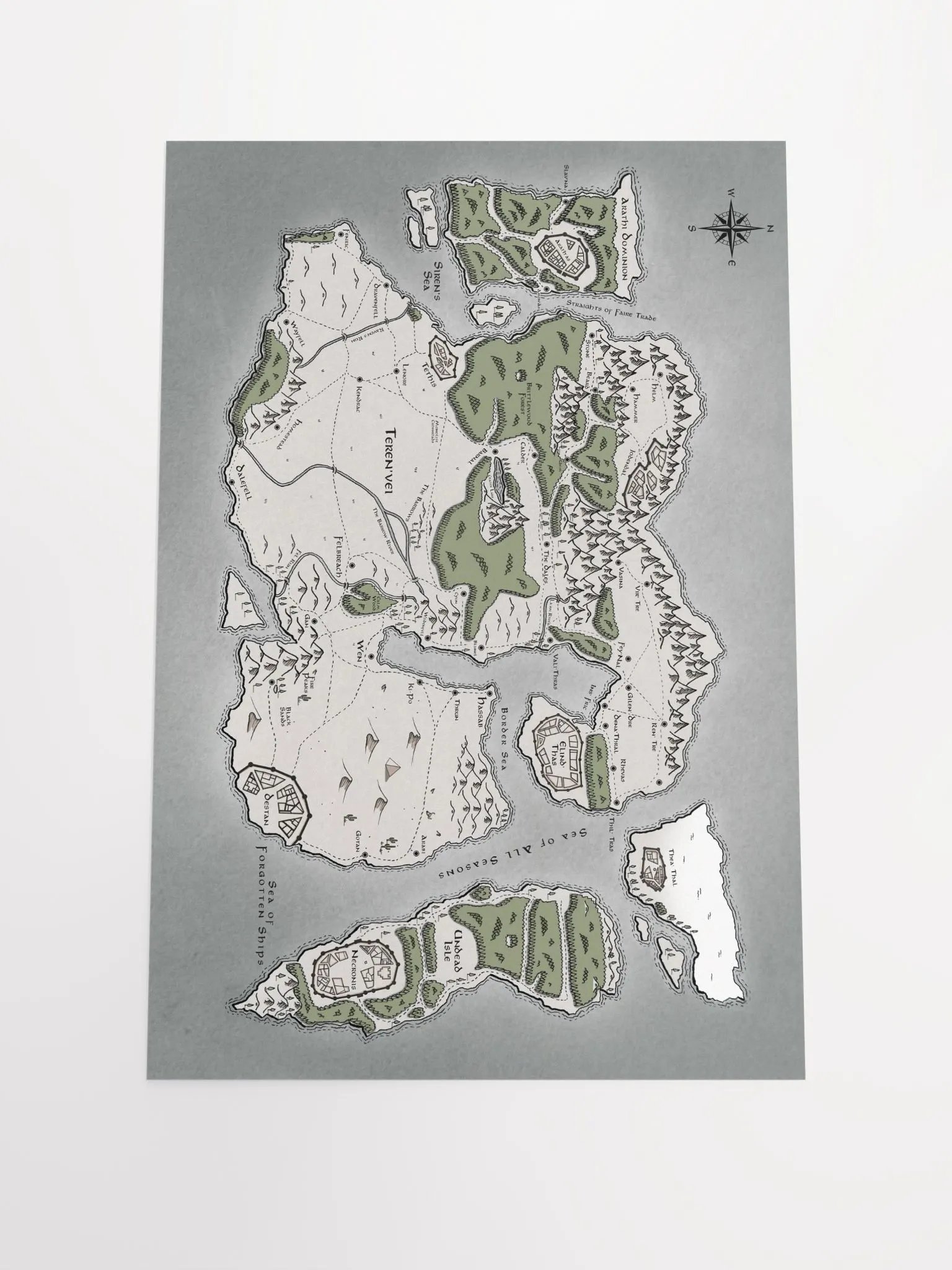 Map of Teren'vei Poster product image (1)