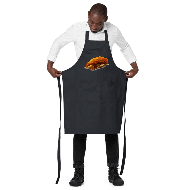 Fish Chips Printed Organic Apron product image (2)