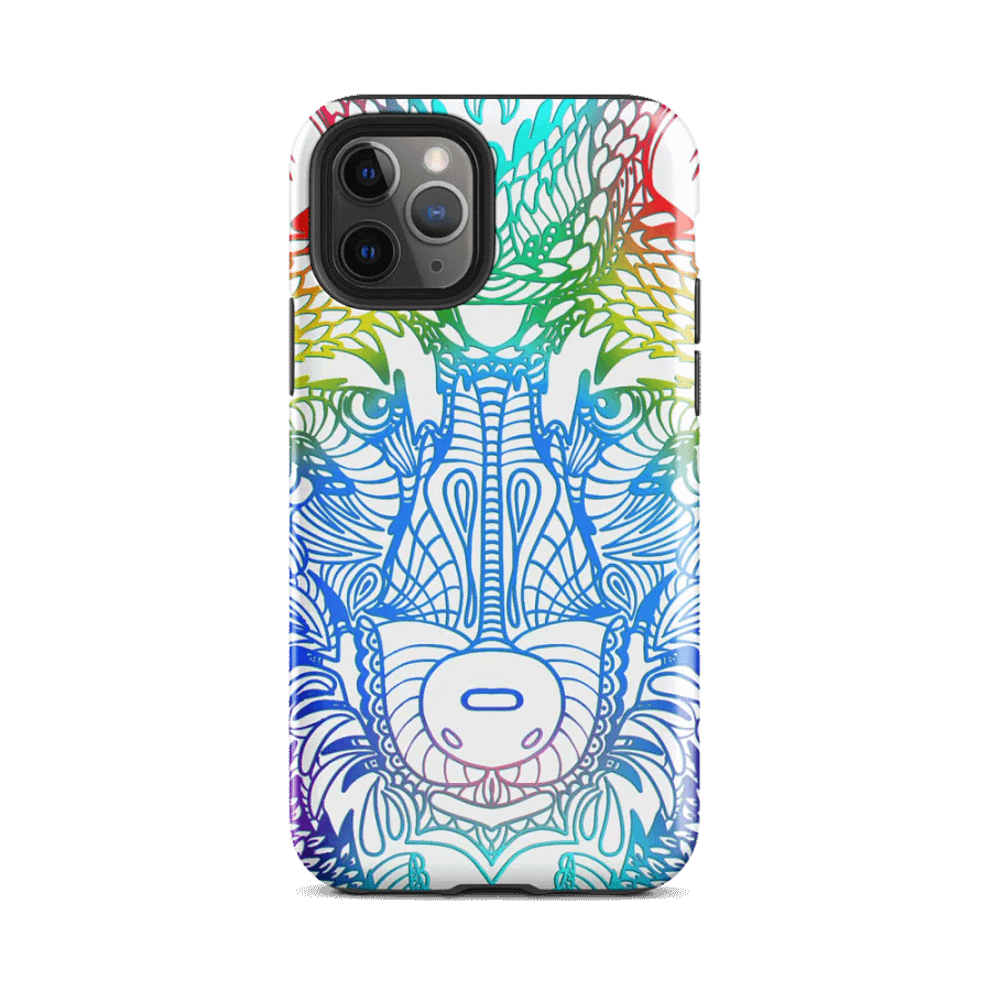 Wolf Head Blue Mandala Phone Case product image (4)