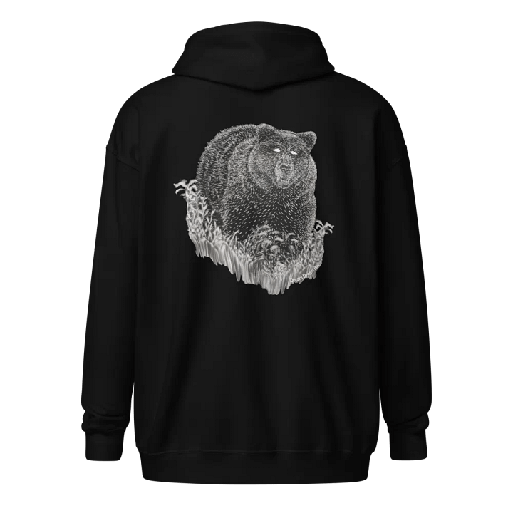 Bear Print Zip Hoodie product image (1)