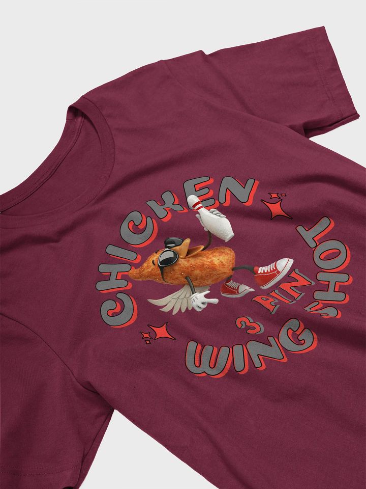 Chicken Wing Shot 3 Pin Bowling Funky T-Shirt product image (5)
