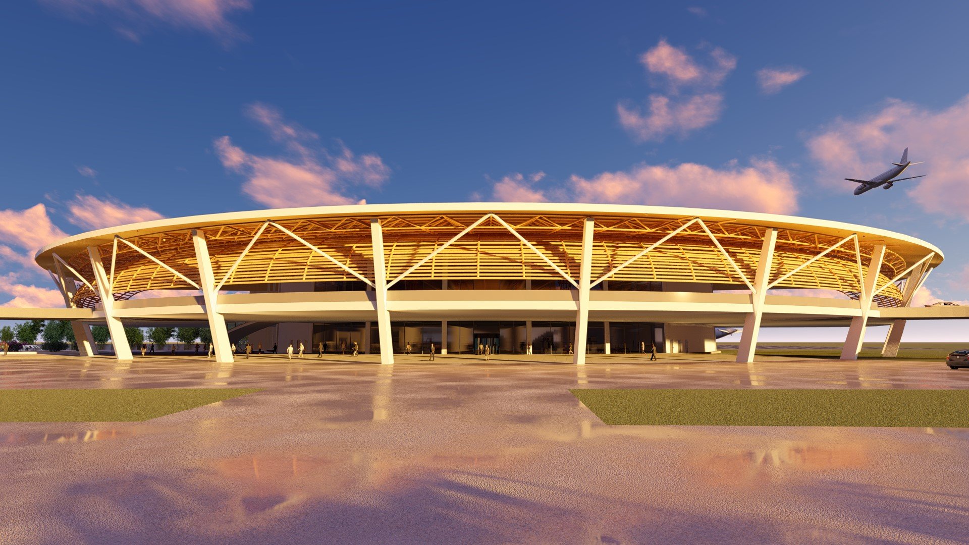 Hollongi Airport Terminal 3D Model + AutoCAD Plan Bundle product image (2)